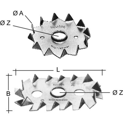 einseitiger Scheibendübel, Stahl verzinkt, C2 50M12G-B