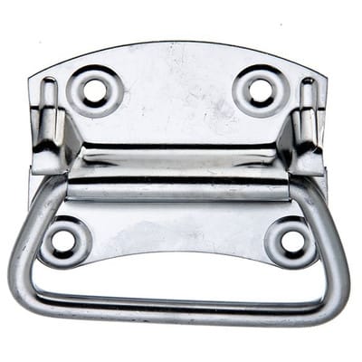 Kistengriff, Edelstahl, Platte BxH 92x80 mm, Tiefe 12 mm