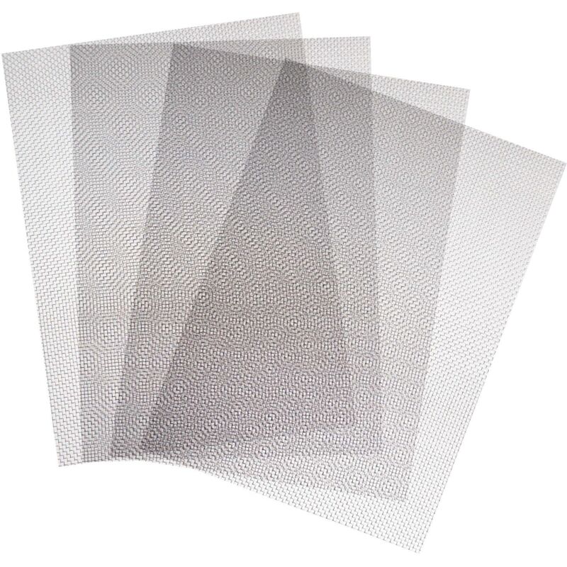 1 Mm Starkes, Nagetiersicheres Edelstahl-drahtgitter Für Türen Und Fenster, 300 X 210 Mm, 4er-pack – Ulisem