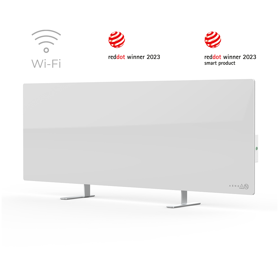 Aeno Premium Eco Smart Heizgerät Für Amazon, 700 W, Gehärtetes Glas, Infrarot- Und Konvektionsheizung, Steckertyp: Europa (e/f), Weiß