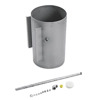 Schaumbürstenhalter Edelstahl mit geschlossenem Boden (weiß)