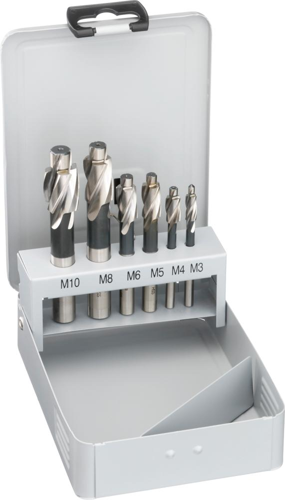Flachsenker-Satz M in Metallkasten M3-M12 HSS