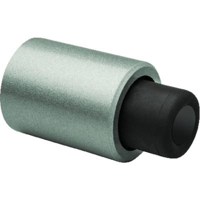 Wandtürpuffer,Länge 110mmgef.Ø60,LM silber lack.