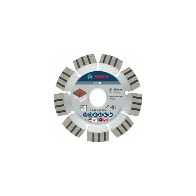 Diamanttrennscheibe Best for Abrasive, 115 x 22,23 x 2,2 x 12mm (2608602679)