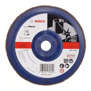 Fächerschleifscheibe X571, Best for Metal, gerade, 180mm, 40, Kunststoff