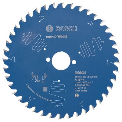 Kreissägeblatt Expert for Wood ø190 x 30 x 2,0mm, 40 Zähne (2608644084)