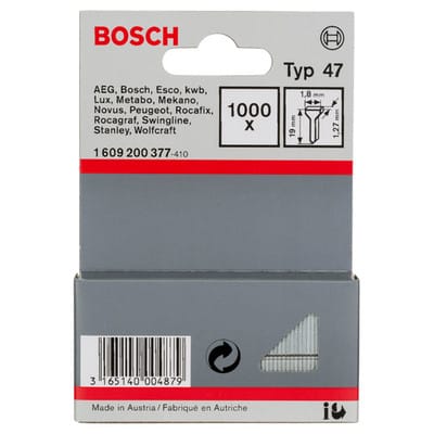 Tackernagel Typ 47, 1,8 x 1,27 x 19mm, 1000er-Pack (1609200377)