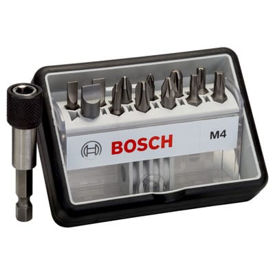 Schrauberbit-Set Robust Line M Extra-Hart, 12+1-teilig, für PH, PZ, TORX®, LS