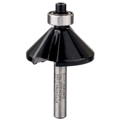 Fase-/Bündigfräser Standard for Wood 1/4", D1 34,9mm, B13mm, L14,6mm, G56mm, 45°