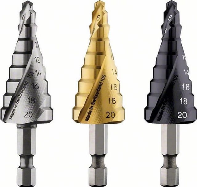 Stufenbohrer HSS-TiN, 4 - 20mm, 1/4", 70,5mm, 9 Stufen (2608587433)
