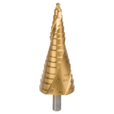 Stufenbohrer HSS-TiN, für Kabelverschraubung M10 - M40, 10mm, 125,5mm, 12 Stufen