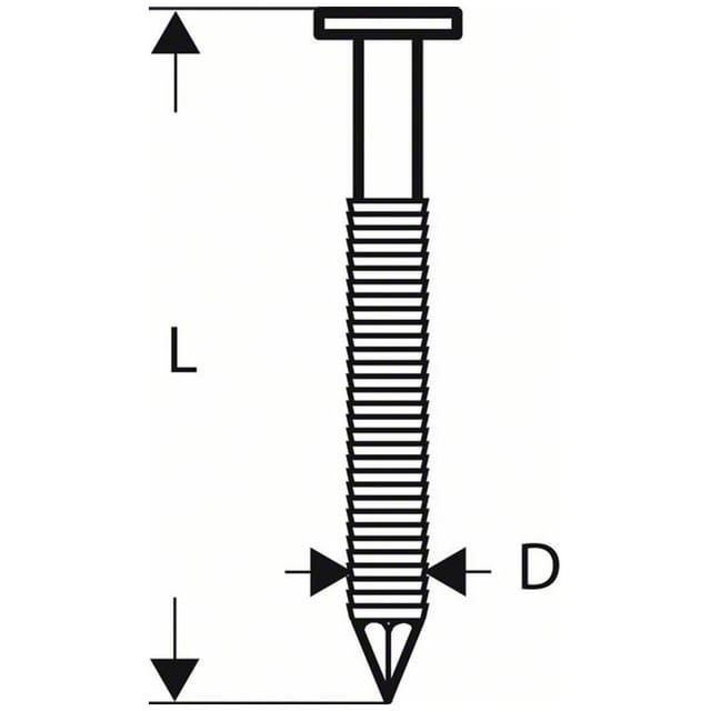Rundkopf-Streifennagel SN21RK 75RHG 2,8 x 75mm, feuerverzinkt, gerillt