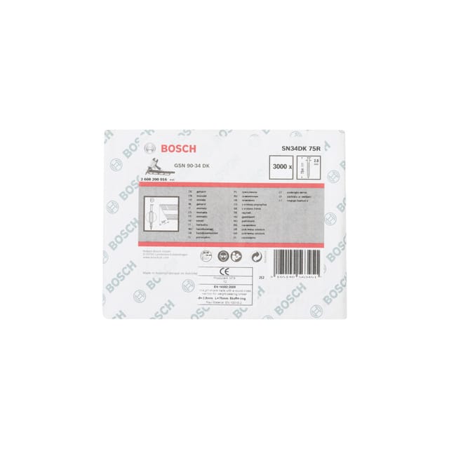 D-Kopf Streifennagel SN34DK, blank, gerillt, 75mm (2608200016)