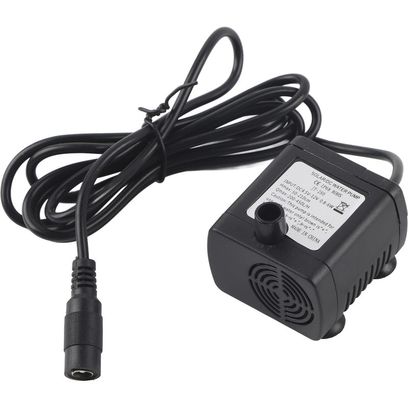 Jt-280 12v Dc Tauchpumpe, Leiser Betrieb (35db), Wasserdicht Nach Ip68, Für Springbrunnen Und Teiche, 420 L/h