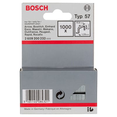 Flachdrahtklammer Typ 57 10,6x1,25x12mm 1.000er-Pack (2609200232)