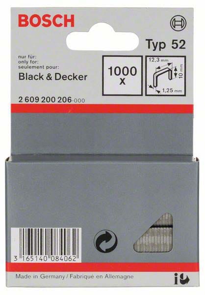 Flachdrahtklammer Typ 52 12,3x1,25x10mm 1.000er-Pack (2609200206)