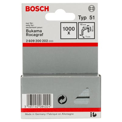 Flachdrahtklammer Typ 51 10x1x10mm 1.000er-Pack (2609200202)