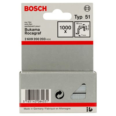 Flachdrahtklammer Typ 51 10x1x14mm 1.000er-Pack (2609200203)