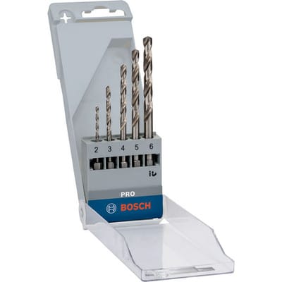 Metallbohrer-Set HSS-G, DIN 338 mit Sechskantschaft, 135°, 5-teilig, 2 - 6mm