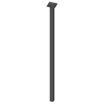 Stahlrohrmöbelfüsse schwarz 800mm eckig
