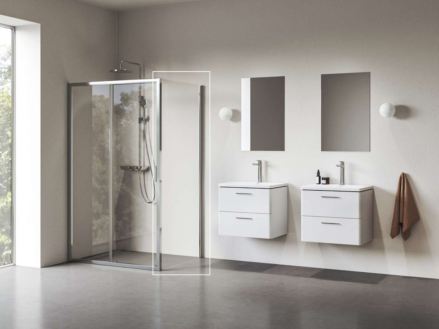 Ravak Blix Ii - Duschwand Nblps-80, 80x195 Cm, Chrom/klarglas 9bm40c00z1