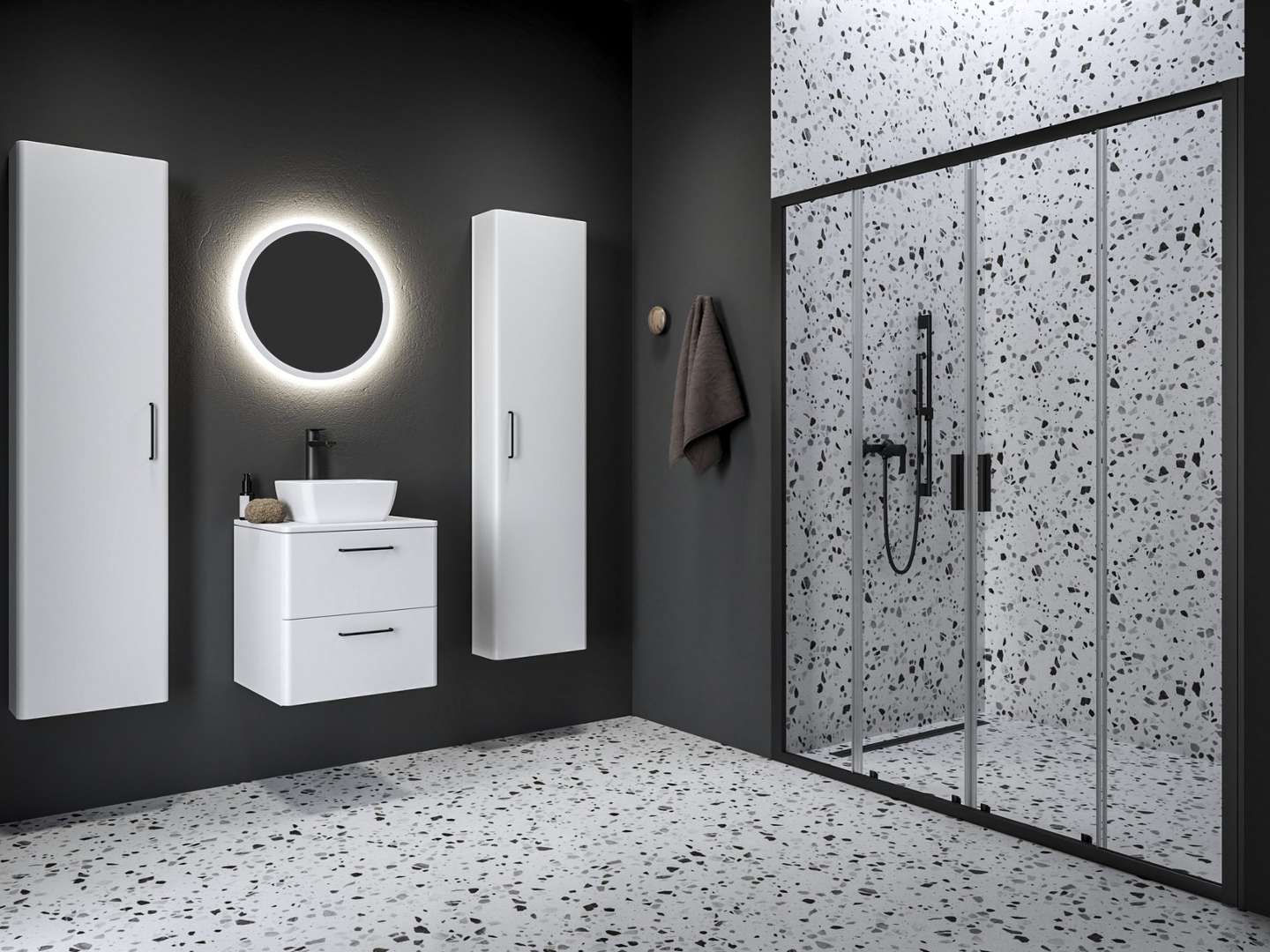 Ravak Blix Ii - Duschtür Zweiflügelig Nbldp4-200, 200x195 Cm, Schwarz/klarglas 0ymk0300z1