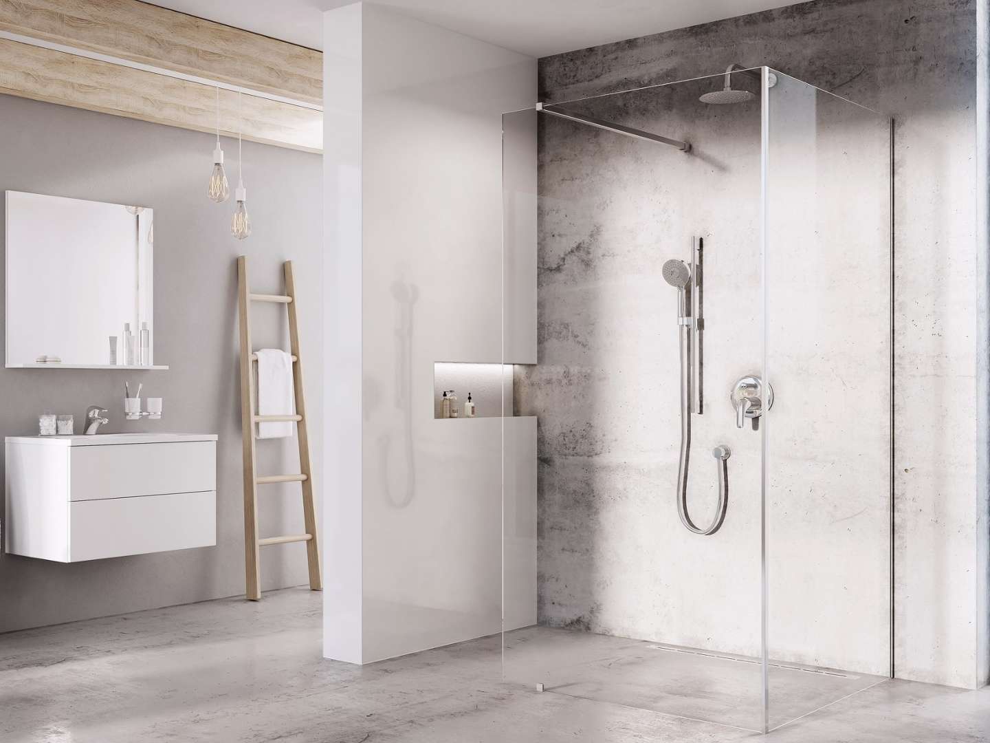 Ravak Walk-in - Duschwand Walk-in Corner Set 120x80, Zweiteilig, 80x200 Cm, Chrom/klarglas Gw1cg4c0sz1