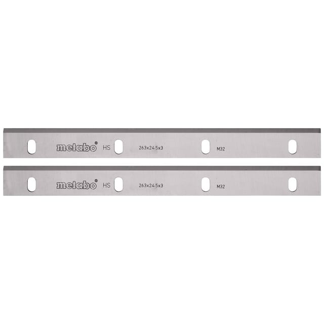 2 HSS Hobelmesser-18%W 304x25x3mm / 4-Langlöcher, HC 300 (0911060167)