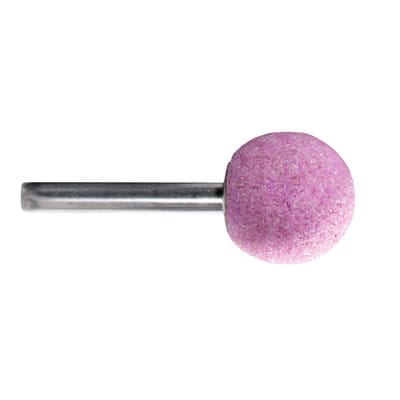 Edelkorund-Schleifstift 25 x 25 x 40mm, Schaft 6mm, K 36, Kugel (628333000)