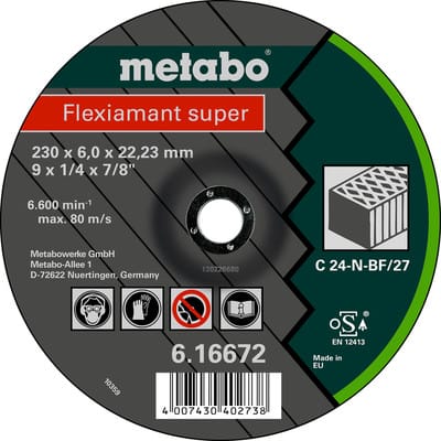 Flexiamant super 150x6,0x22,23 Stein, Schruppscheibe, gekröpfte Ausführung (616654000)