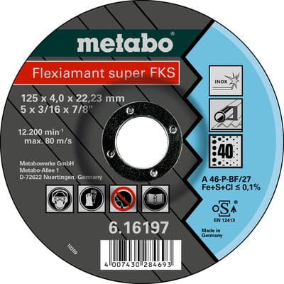Flexiamant Super FKS 60, 125x4,0x22,23 Inox, Schruppscheibe, gekröpfte Ausführung (616198000)