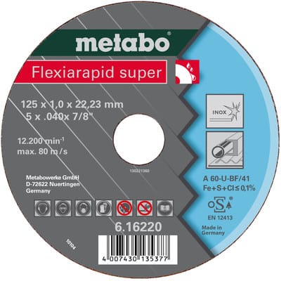 Flexiarapid super 115x1,0x22,23 Inox, Trennscheibe, gerade Ausführung (616216000)