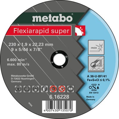 Flexiarapid super 230x1,9x22,23 Inox, Trennscheibe, gerade Ausführung (616228000)