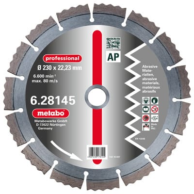 Diamant-Trennscheibe, 230 x 2,5 x 22,23 mm, "professional", "AP", Abrasiv (628145000)