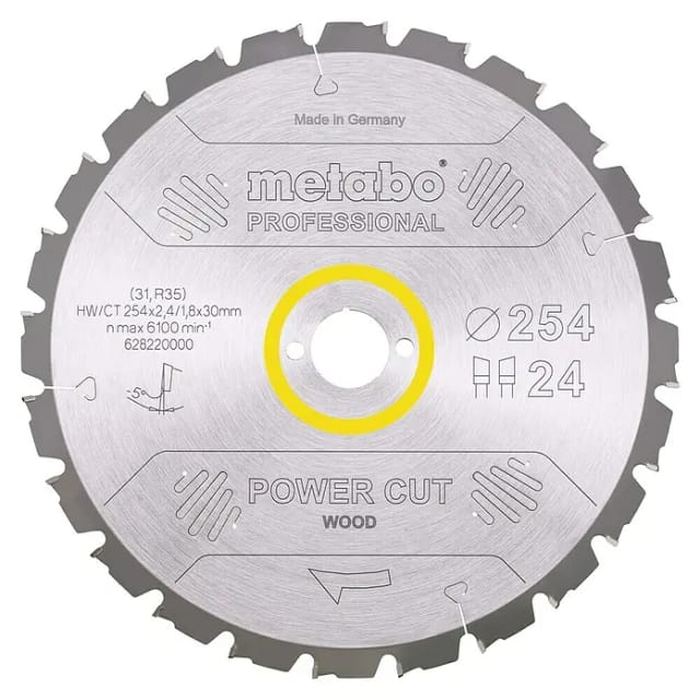 Sägeblatt "power cut wood - professional" ø254x2,4/1,8x30, Z24 WZ 5° negativ