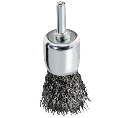 Pinselbürste 25x0,3mm/ 6mm, Stahl gewellt, mit 6mm Schaft (630554000)