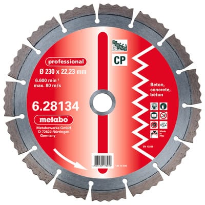 Diamant-Trennscheibe, 150 x 2,15 x 22,23 mm, "professional", "CP", Beton (628132000)