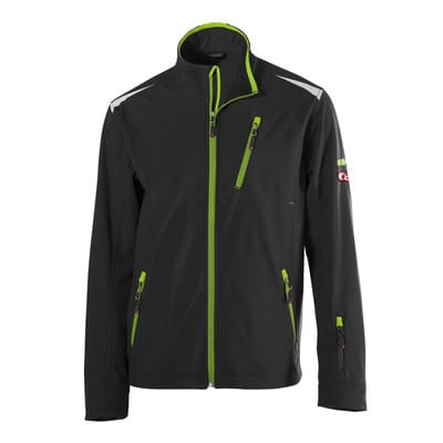 Softshell-Jacke 24, schwarz/lindgrün, Größe S