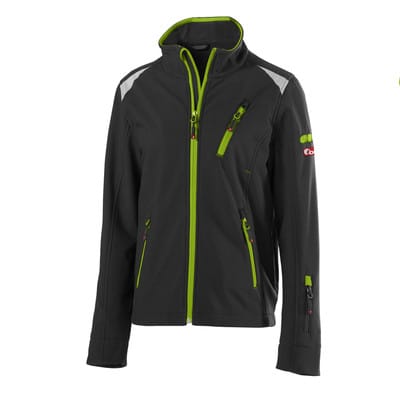 Kinder-Softshelljacke, schwarz/hellgrün, Größe 122/128