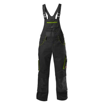Berufs-Latzhose 24, schwarz/hellgrün, Größe 110