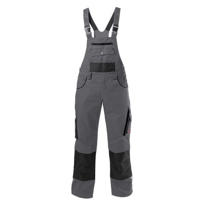 Latzhose, dunkelgrau/schwarz, Größe 102