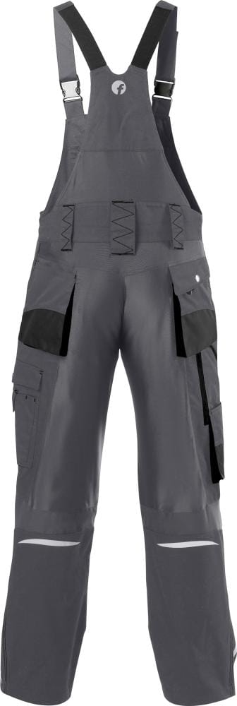 Latzhose, dunkelgrau/schwarz, Größe 31