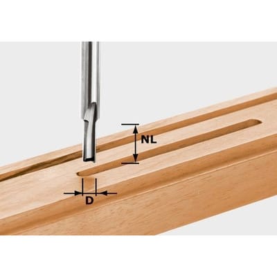 Nutfräser Schaft-ø8mm HW ø8 x 20mm