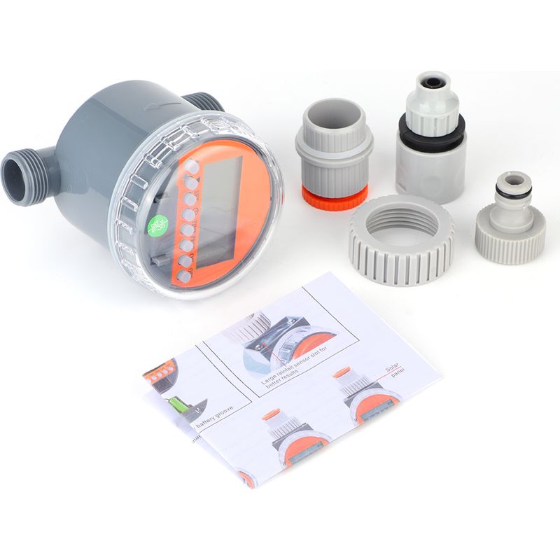 Automatischer Bewässerungstimer G1-1/4 Dn32 Mit Integriertem Elektroventil, Robustes Grau, Für Garten, Balkon, Mikro- Und Tropfbewässerung