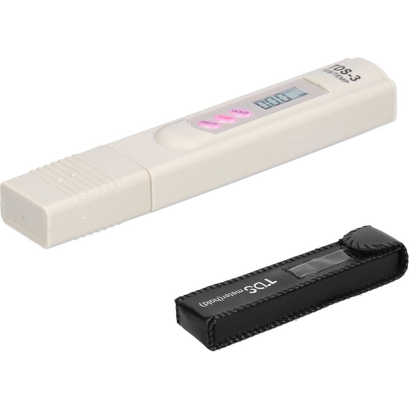 Digitaler Tds-tester In Stiftform Zur Wasserqualitätsmessung, 0–9990 Ppm, Automatische Temperaturkompensation, Abs-lederetui, Schnelle Und Präzise Messung
