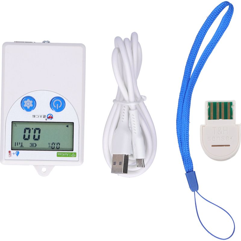 Wlan-temperatur- Und Feuchtigkeitsrekorder Mit Lcd-bildschirm, Hochpräzisem Sensor, Akustischem Alarm, Eingebautem 800-mah-lithium-akku, Ideal Für Gewächshäuser