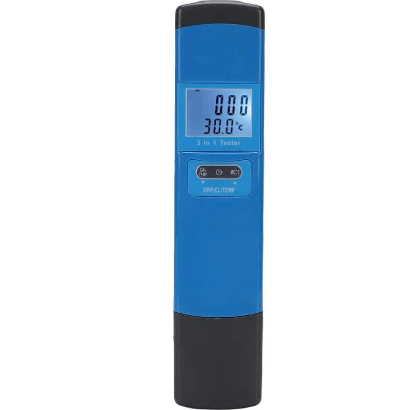 3-in-1 Orp-chlor-temperatur-pooltester Mit Hintergrundbeleuchtetem Display, Präzise Messung Für Spa, Aquarium, Hydrokultur, Kompakt Und Tragbar