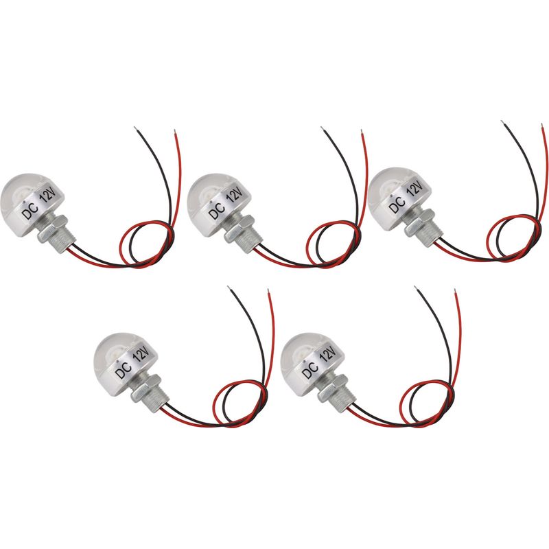 Außenbeleuchtung Für Terrasse Und Garten – 5 Led-einbaustrahler, 12 V Dc, 1 W – Mini-leuchten Für Treppen, Decken Und Schaufenster – Integrierte Terrassenleuchten, 25 Mm Aluminium (5er-pack)