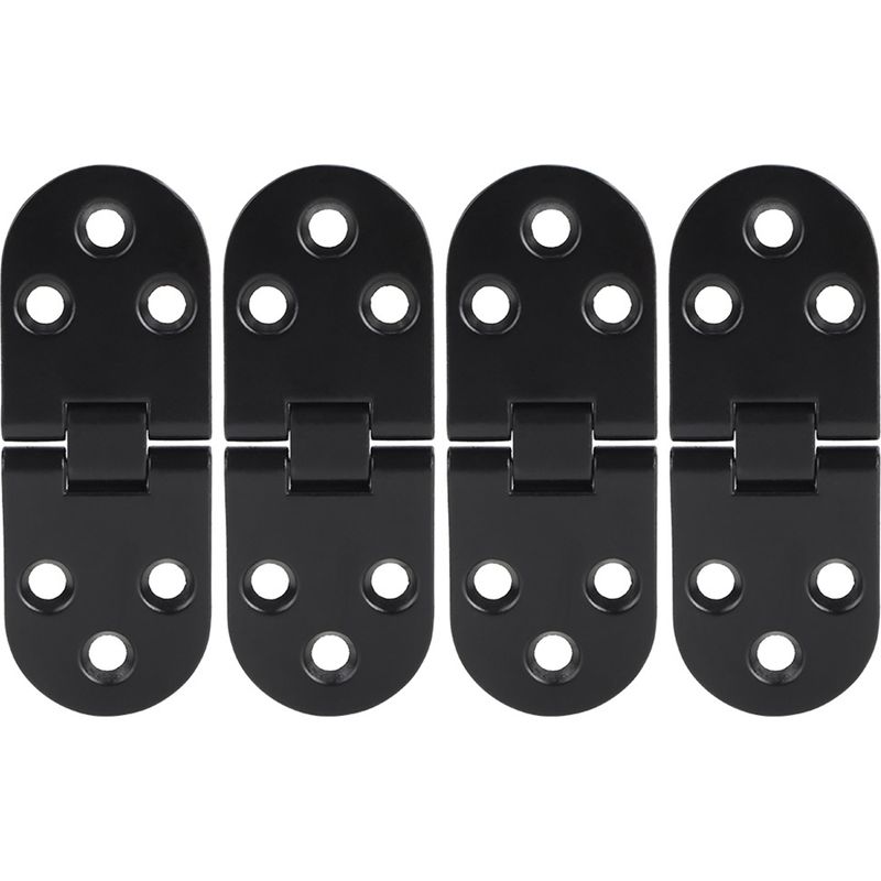 Scharnier - Packung Mit 4 Schwarzen Zink-kippscharnieren Für Türen Oder Tische Mit Den Maßen (80x30mm)