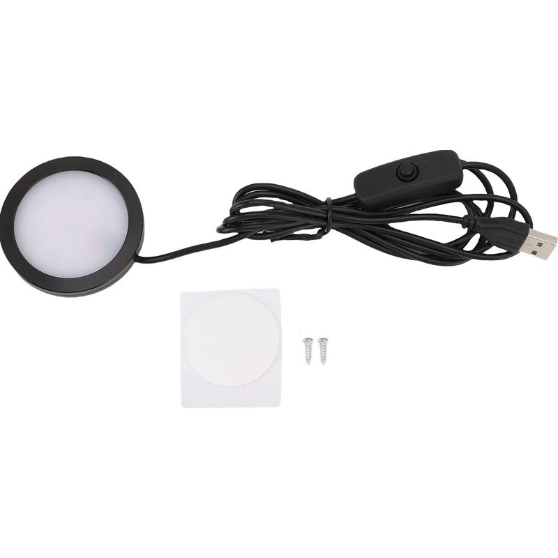 Led-außenstrahler Für Terrasse Und Garten, Ultradünnes, Rundes Aluminiumgehäuse – Für Küche, Schaufenster Und Decke – 1 Lampenkörper Mit Klebefläche Und Schrauben